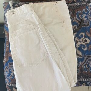 White Denim barrel jeans